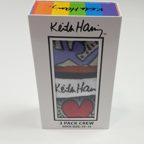 Keith Haring 3 Pack Crew Socks - Picture 4 of 6